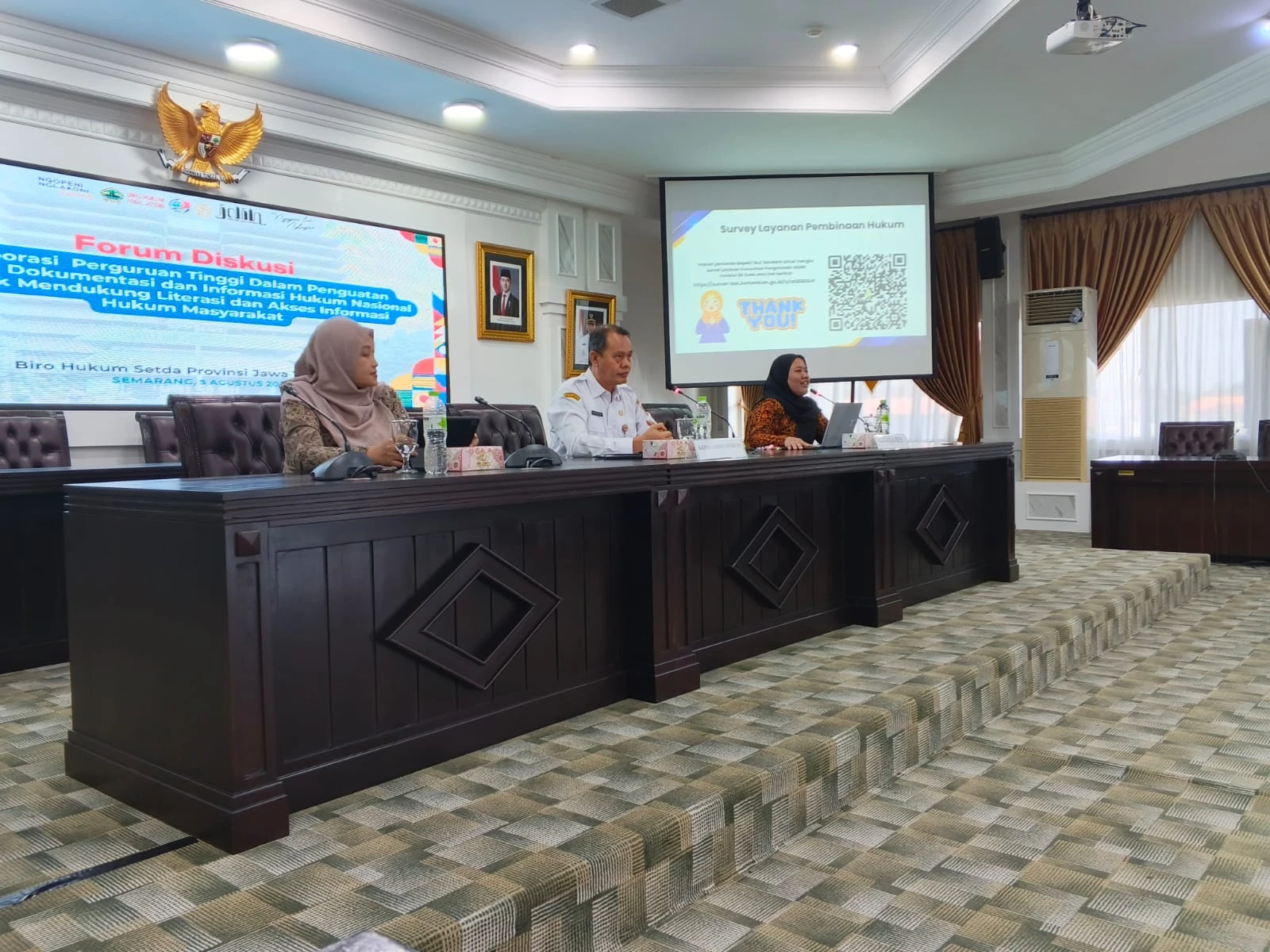 PERLUAS INTEGRASI DATA DAN INFORMASI HUKUM SECARA NASIONAL DI LINGKUNGAN PERGURUAN TINGGI, BIRO HUKUM PROVINSI JAWA TENGAH, SELENGGARAKAN FORUM DISKUSI