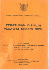 Peraturan Disiplin Pegawai Negeri Sipil