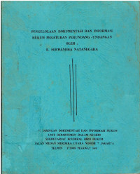 Pengelolaan Dokumentasi Dan Informasi Hukum Peraturan Perundang-undangan