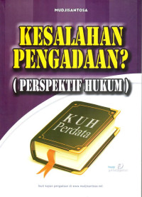 Kesalahan Pengadaan? (Perspektif Hukum)