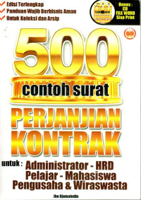 500 Contoh Surat Perjanjian Kontrak Untuk Administrator, HRD, Pelajar, Mahasiswa, Pengusaha, dan Wiraswasta