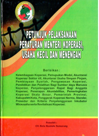 Petunjuk Pelaksanaan Peraturan Menteri Koperasi, Usaha Kecil Dan Menengah