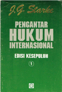 Pengantar Hukum Internasional Jilid 1