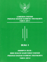 Lembaran Daerah Provinsi Daerah Istimewa Yogyakarta Tahun 2010 Buku I