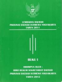 Lembaran Daerah Provinsi Daerah Istimewa Yogyakarta Tahun 2010 Buku I