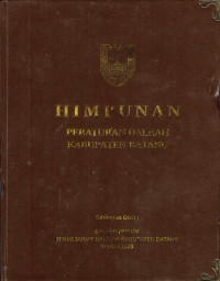 Himpunan Peraturan Daerah Kabupaten Batang