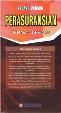 Undang-Undang RI Nomor 40 Tahun 2014 tentang Perasuransian