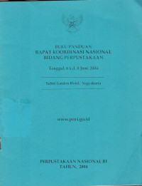 Buku Panduan Rapat Koordinasi Nasional Bidang Perpustakaan