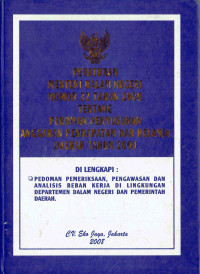 Permendagri Nomor 32 Tahun 2008 tentang Pedoman Penyusunan APBD Tahun 2009
Dilengkapi: Pedoman Pemeriksaan, Pengawasan dan Analisis Beban Kerja dilingkungan Depdagri dan Pemerintah Daerah