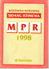 Ketetapan-Ketetapan Sidang Istimewa MPR 1998