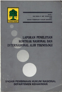 Laporan Penelitian Kontrak Nasional Dan Internasional Alih Teknologi