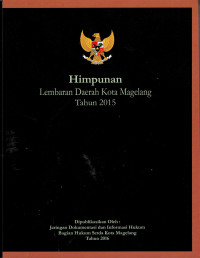 Himpunan Lembaran Daerah Kota Magelang Tahun 2015