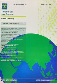 Indonesian Law Journal : Human Trafficking