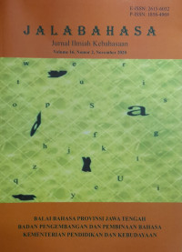 JALABAHASA : Jurnal Ilmiah Kebahasaan