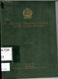 Himpunan Peraturan Daerah Prov Jawa Tengah Jilid XXXII (Perda No 14-22 Tahun 2003)