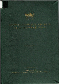 Himpunan Peraturan Daerah Prov Jawa Tengah Jilid XXXV (Perda No 2-8 Tahun 2005)