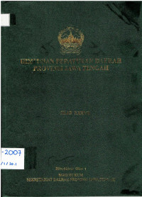 Himpunan Peraturan Daerah Prov Jawa Tengah Jilid XXXVII (Perda No 6 Tahun 2006 - No 3 Tahun 2007)
